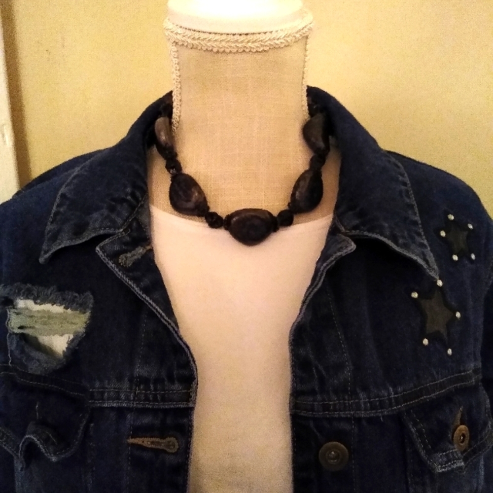 Great woman's jean jacket with character size 2x